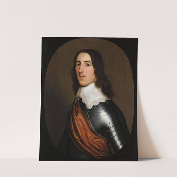 A Portrait Of A Gentleman, half-Length, Believed To Be Sir Thomas Ogle, Wearing A Suit Of Armour, With A White Collar And An Orange Sash (1644) by Gerard van Honthorst