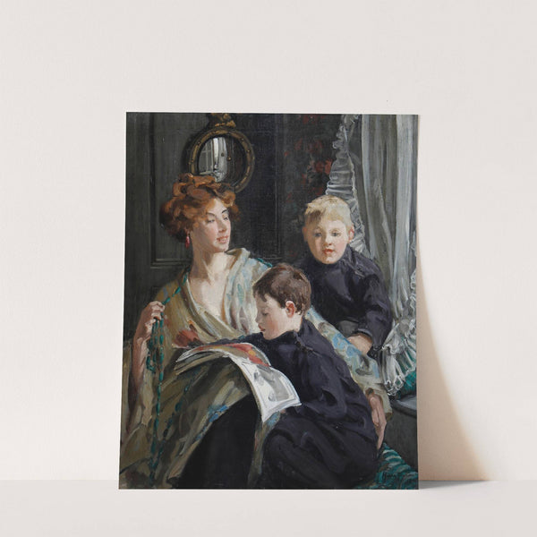 A Portrait Of A Mother And Her Two Sons (1911) by Hilda Fearon