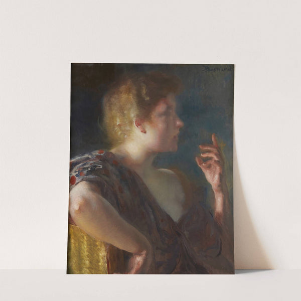 A portrait of a young woman by Albert Besnard