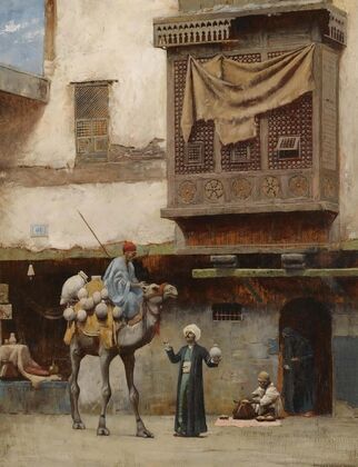 A pottery Seller In Old Cairo
