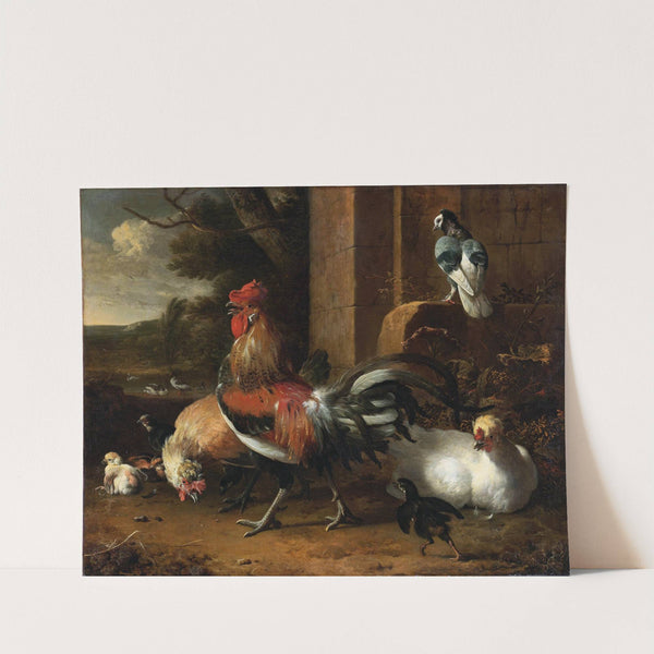 A Poultry Yard (c. 1660 - c. 1665) by Melchior d'''Hondecoeter