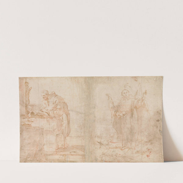 A Priest Celebrating Mass and Saint Vincent Ferrer Preaching (1712–93) by Francesco Guardi