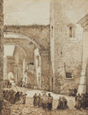 A Priest Processing through a Medieval Street in Viterbo