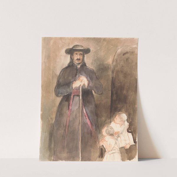A Priest with Two Children by Sir David Wilkie