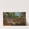 A procession of soldiers on horseback at the entrance of a forest by Sebastian Vrancx