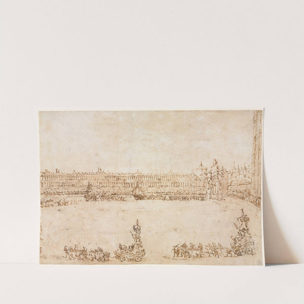 A Procession of Triumphal Cars in the Piazza San Marco, Venice, Celebrating the Visit of the Conti del Nord (1782) by Francesco Guardi