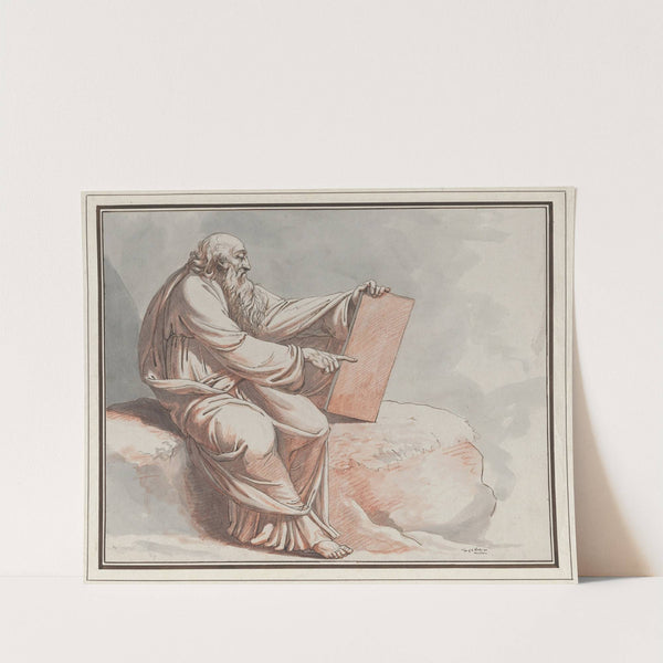 A Prophet Seated on a Rock (1780) by Johann Heinrich Lips