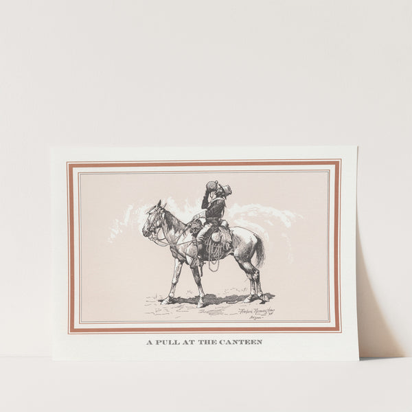 A pull at the canteen by Frederic Remington