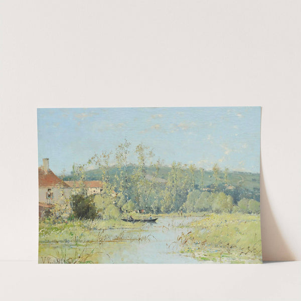 A Punt On The River by Victor Viollet-le-duc