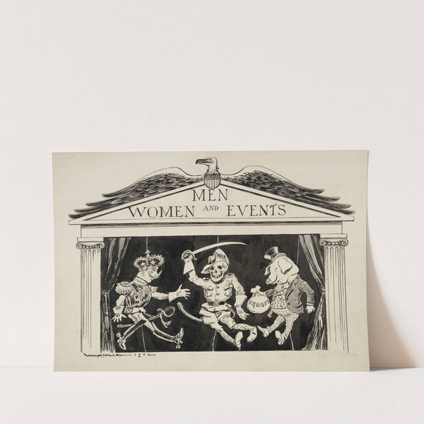 A puppet show entitled ‘Men, Women and Events’ (1902) by William Henry Walker