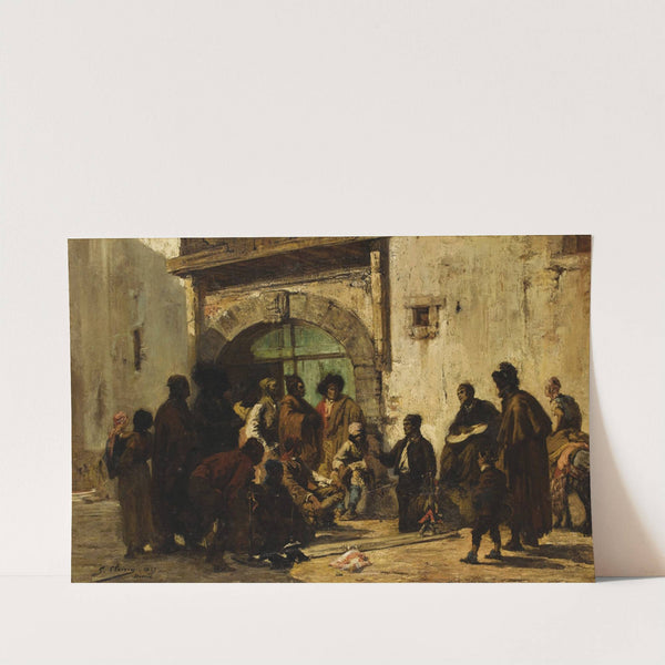 A Puppetshow On A Spanish Street by Georges Jules Victor Clairin