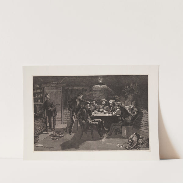 A quarrel, over cards–a sketch from a New Mexican ranch (1887) by Frederic Remington