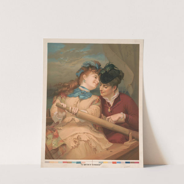 A quiet gossip (1872) by Hangard-Mauge