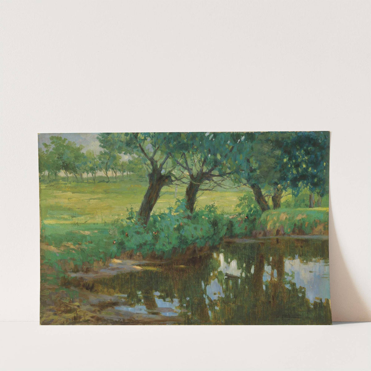 A Quiet Pond by Pietro Fragiacomo