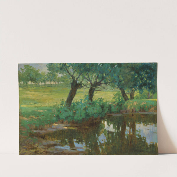 A Quiet Pond by Pietro Fragiacomo