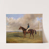 A racehorse with jockey up by George Henry Laporte