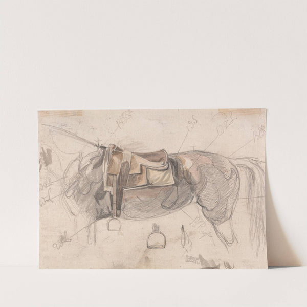 A Racing Saddle on a Horse's Back, With Details of Stirrup by Sawrey Gilpin