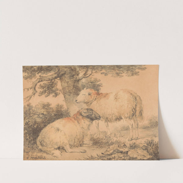 A Ram and Ewe in a Landscape by George Morland