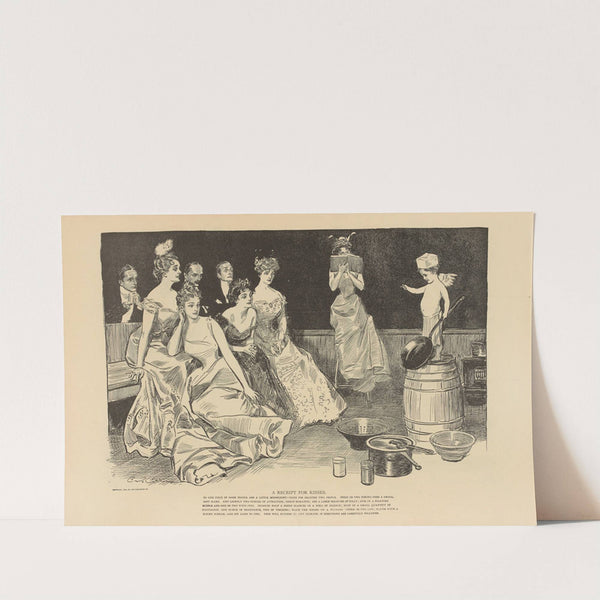 A receipt for kisses (1893-1900) by Charles Dana Gibson