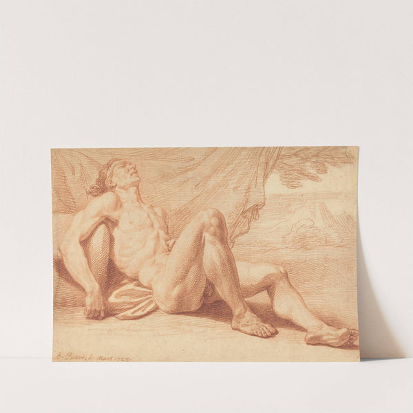 A Reclining Male Nude (1723) by Bernard Picart