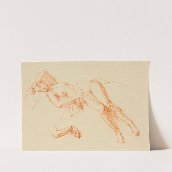 A reclining nude with a subsidiary study of arm by Wilfrid Gabriel de Glehn