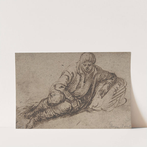 A Reclining Peasant by Jacob de Gheyn II