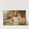 A Reclining Young Lady with Putti by Hans Zatzka