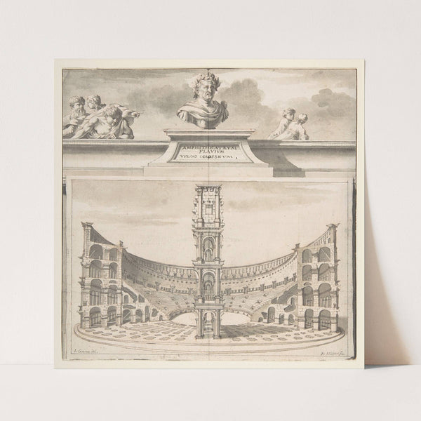 A Reconstruction of the Colosseum in Cross-Section by Jan Goeree