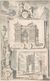 A Reconstruction of the Temple of Janus (above) and a View of the Ruins (below)