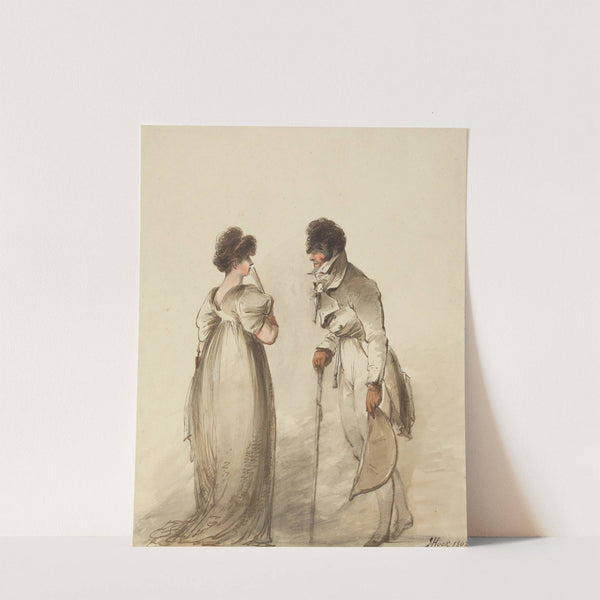 A Regency Pair: Man with Walking Stick by James Hook