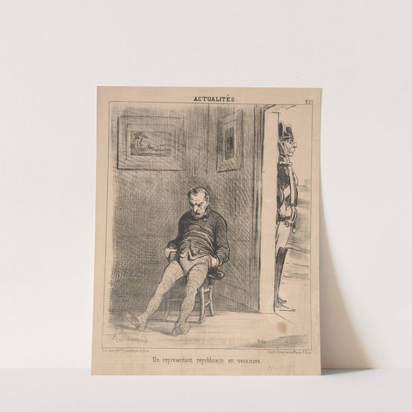 A Republican congressman on vacation (1851) by Honoré Daumier