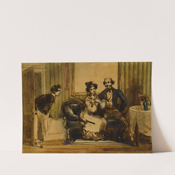 A Restaurant Interior by Henry Bonaventure Monnier