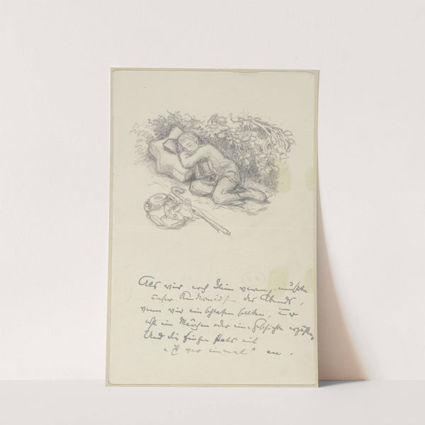 A resting boy by Rudolf Gudden