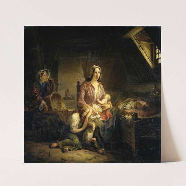 A Rich Lady Visits a Poor Family by Gerardus Terlaak