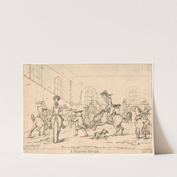 A riding house by Thomas Rowlandson