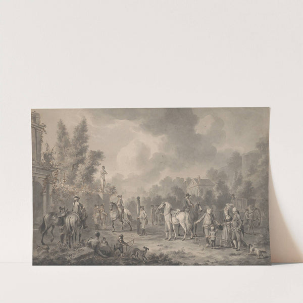 A Riding School with a Visiting Family by Dirk Langendijk