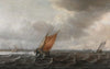 A River Estuary With Light Shipping In A Strong Breeze, A View Of Haarlem Beyond