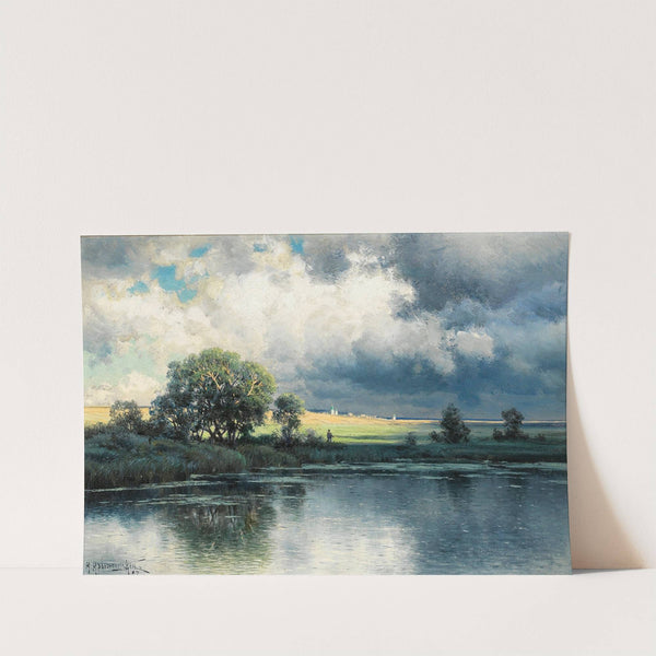A River Landscape at Dusk (1897) by Konstantin Yakovlevich Kryzhitsky