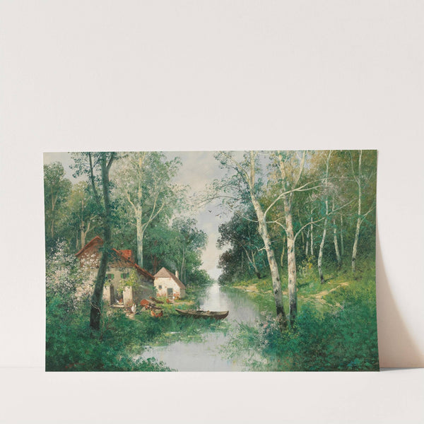 A River Landscape in Spring by Adolf Kaufmann