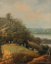 A River Landscape With A Ruin And Figures