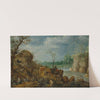 A river landscape with shepherds making music among the animals by Roelant Savery