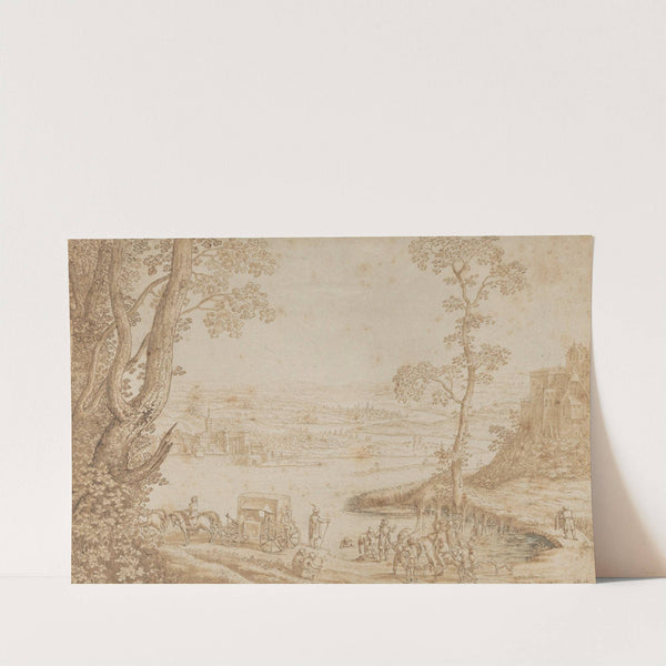 A River Landscape with the Baptism of the Eunuch by Hendrik Hondius the Elder