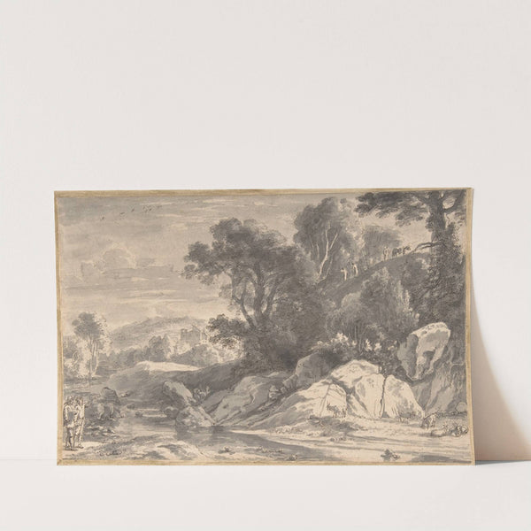 A River Landscape with Travellers by Herman van Swanevelt