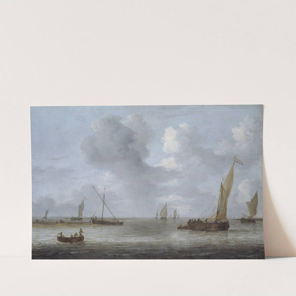 A River Scene with Shipping by Arnoldus Van Anthonissen