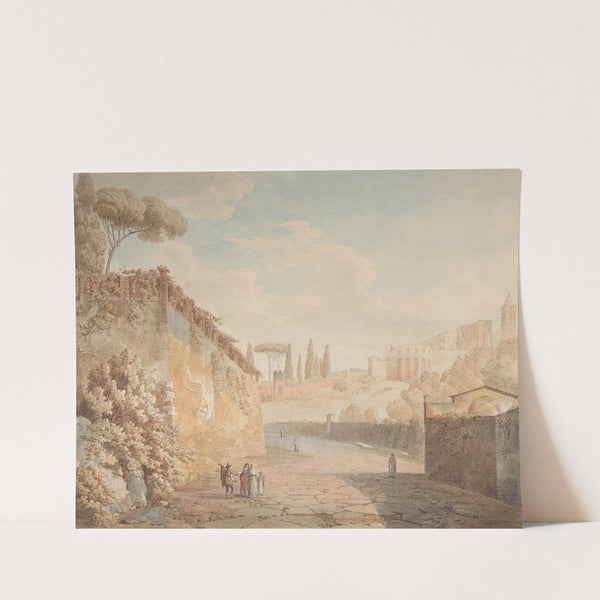 A Road below the Villa d’Este at Tivoli by Jean Thomas Thibault