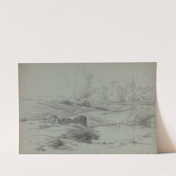 A Rocky Meadow by a River by Jean-Achille Benouville