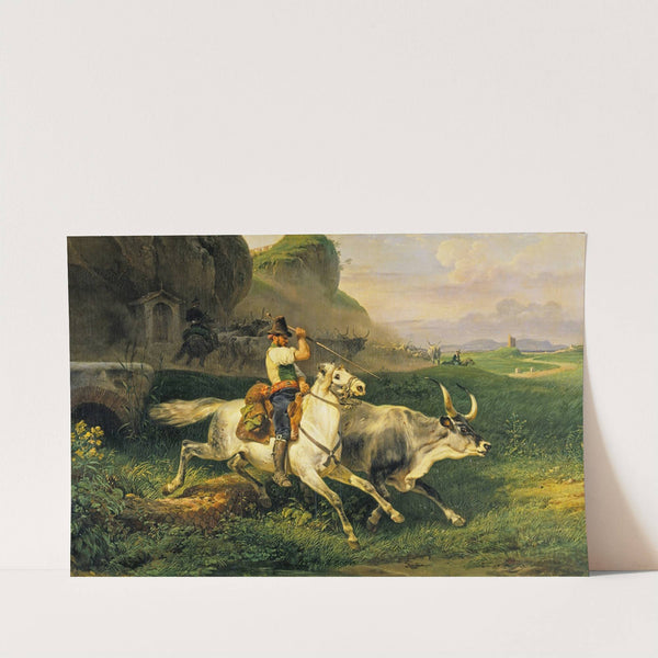 A Roman Herdsman driving Cattle (1829) by Horace Vernet