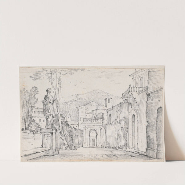 A Roman Street with Monte Cavo in the Distance by Joseph-Marie Vien