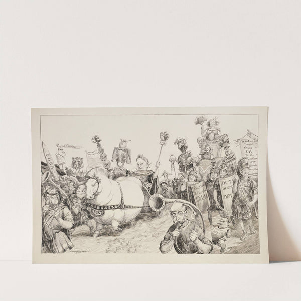 A Roman victory parade, with the Trusts in the front and ‘Queen Rose’ (Theodore Roosevelt) and the Republican Party behind. (1901) by William Henry Walker