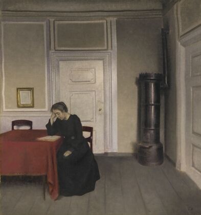 A Room in the Artist’s Home in Strandgade, Copenhagen, with the Artist’s Wife (1902)